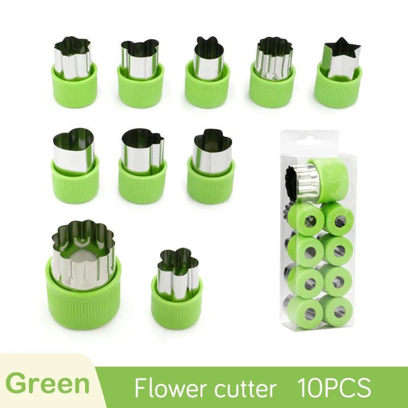 1set Multi-Style Vegetables Cookie Cutter Embossing Mould Cook