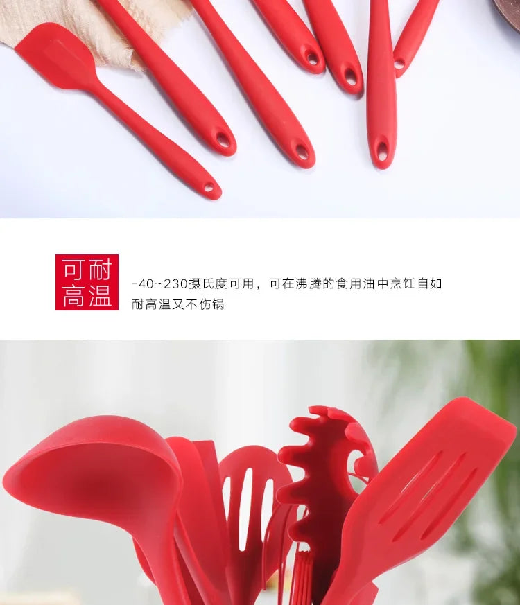 1pcs Silicone Utensils Non-Stick Kitchenware Cooking Bbq Spoon