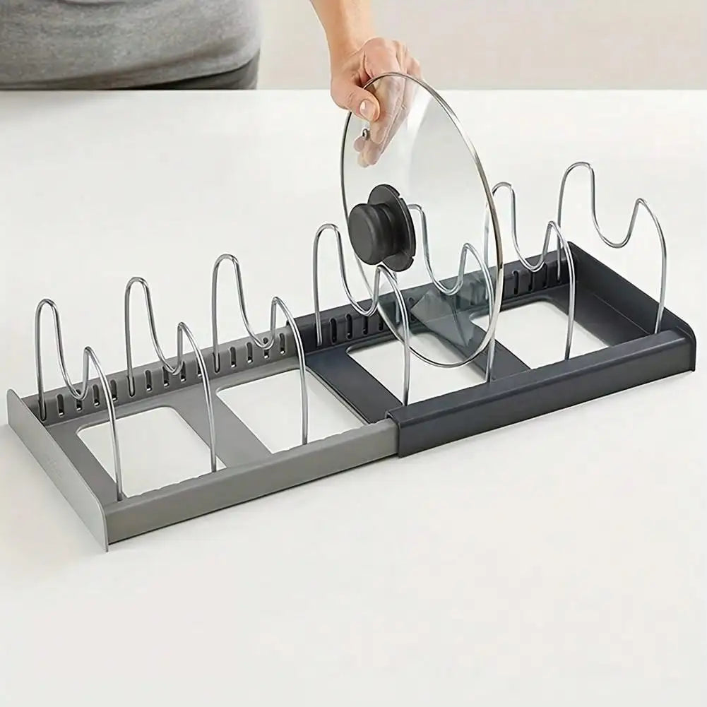 Expandable Pans Organizer Rack Cabinet Pan Rack Drawer