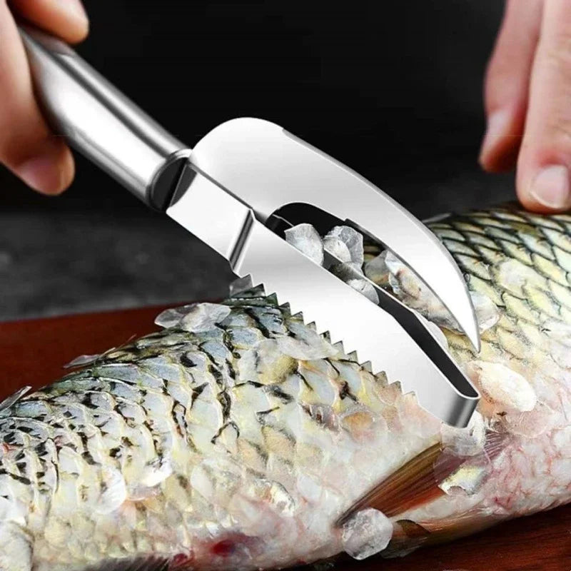 Stainless Steel In Fish Scale Knife Cut/Scrape/Digging Fish