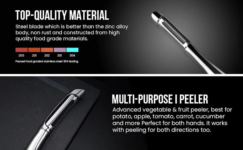 Pro / Shaped 304 Stainless Steel Peeler Fruit