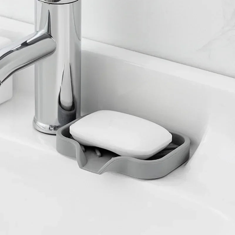 Sink Silicone Tray Drain Soap Sponge Storage Holder