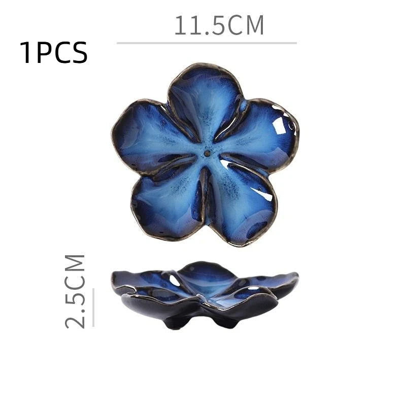 1pcs Ceramic Craft Dish Flower Shaped Small Dish
