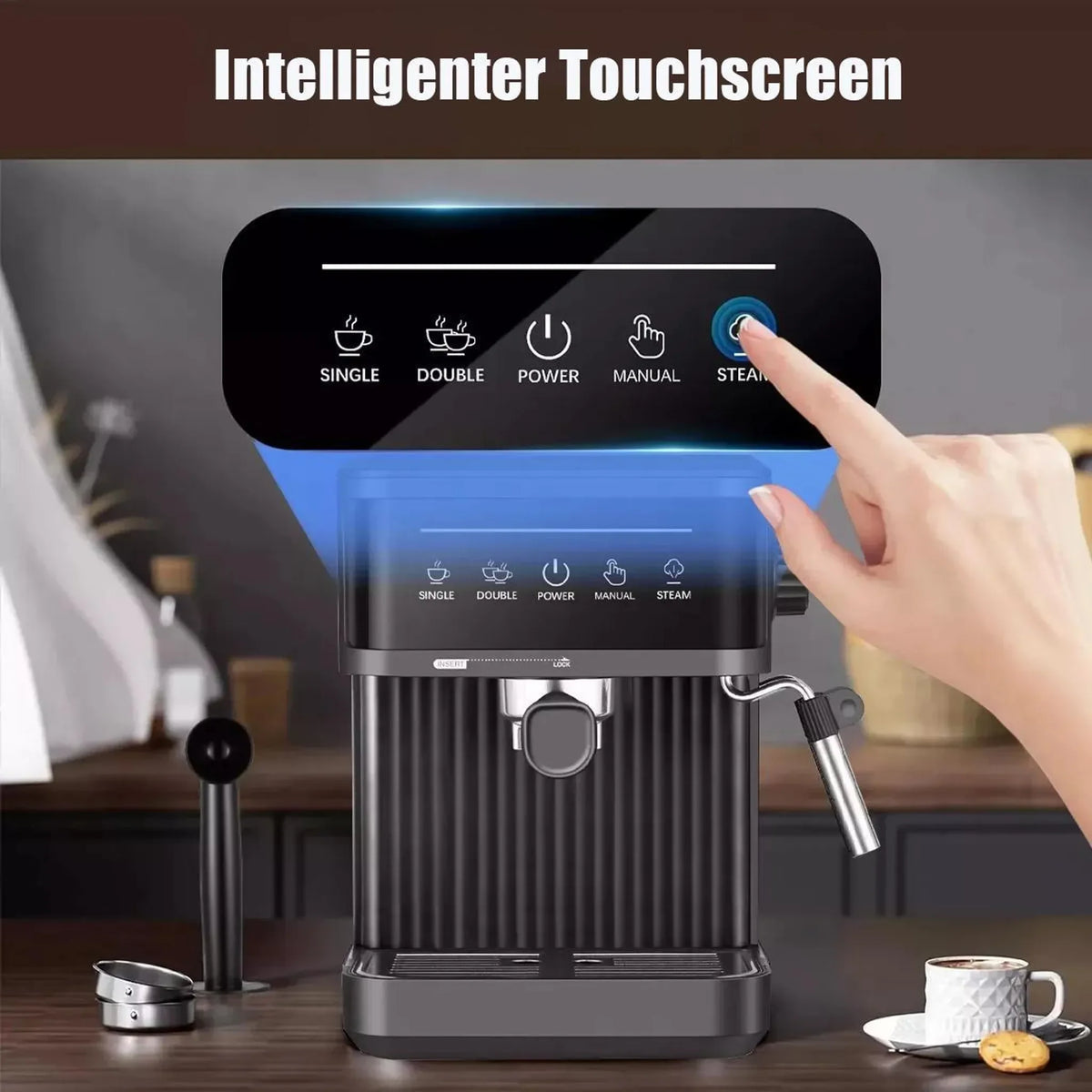 20 Bar Espresso Machine Smart Touchscreen 360 Steam