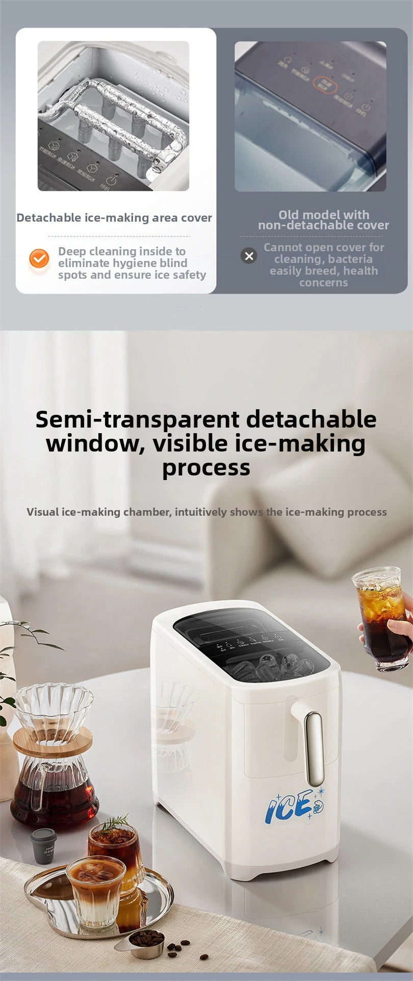 Mini Ice Maker Machine Dorm Student Automatic Ice