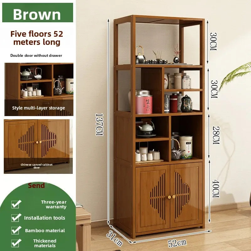 Tea Cabinet Locker Living Room Tea Table Against
