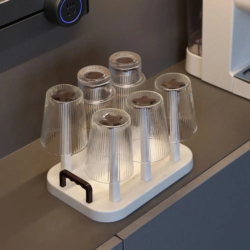 Plastic Cup Drying Rack Large Capacity Upside-Down Glass