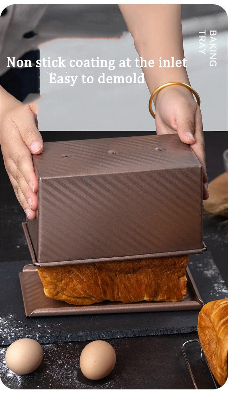 Rectangle Loaf Pan Baking Toast Pullman Box Tray
