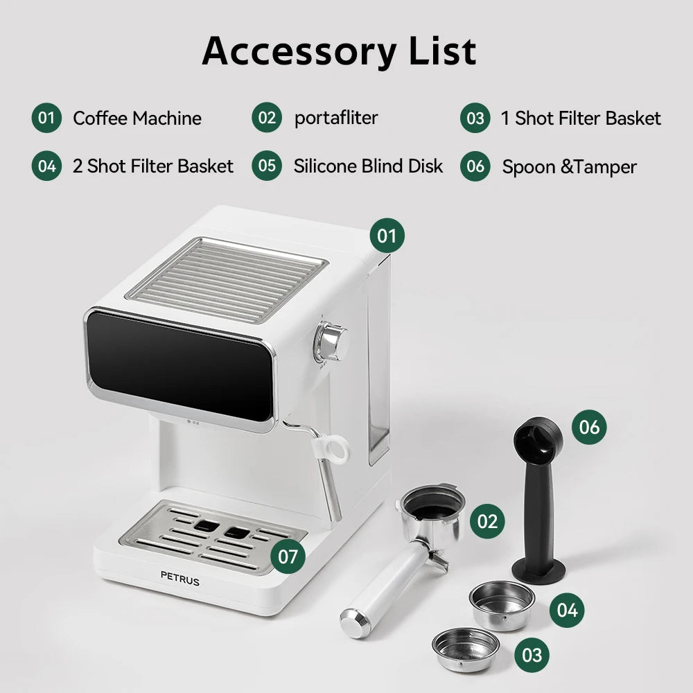 Coffee Maker Espresso Coffee Machine Milk Frother Wand