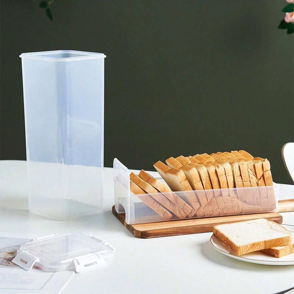 Bread Loaf Container Clear Airtight Bread Box Lid