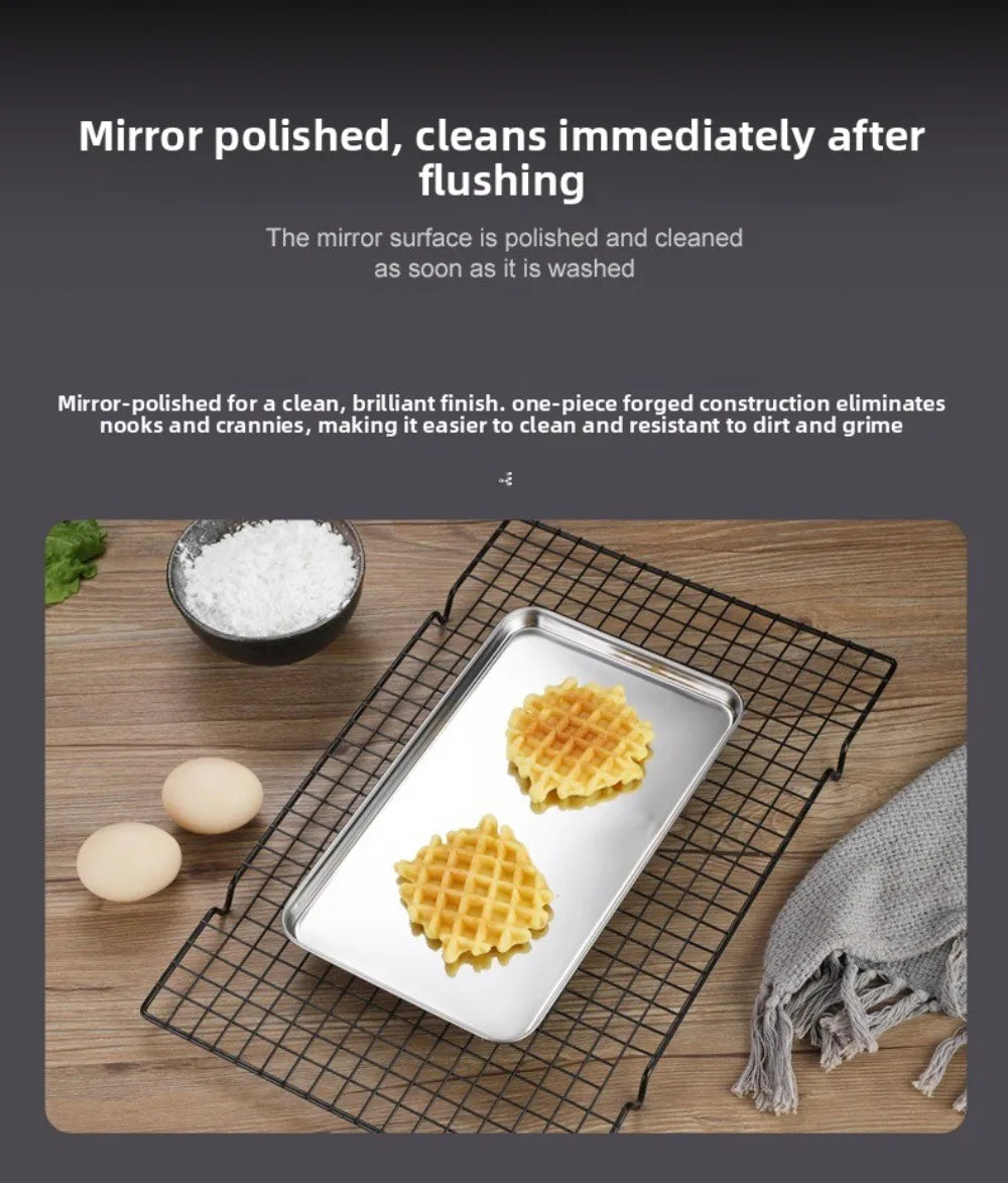Food Grade Stainless Steel Tray Rust Resistant Rectangular