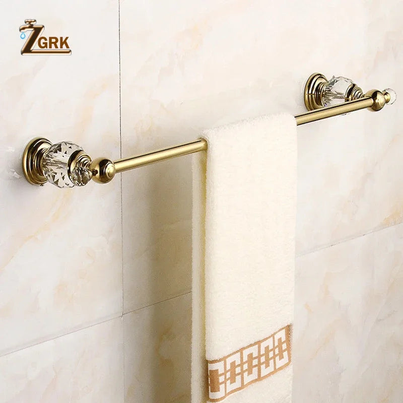 Zgrk Classical Bathroom Hardware Gold Polished Bath Wall-Mounted