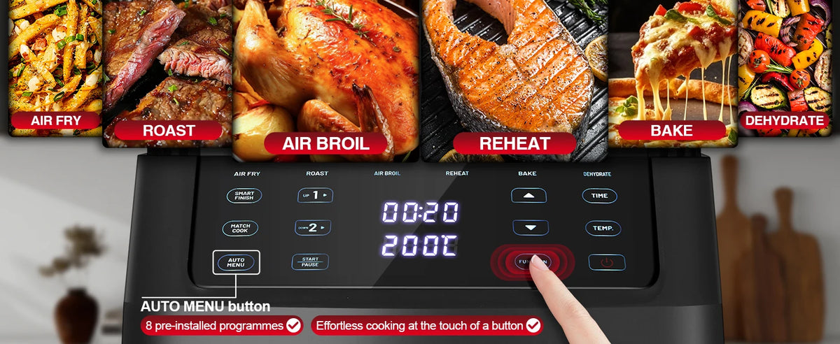 Topstrong 11l Dual Basket Air Fryer 2500w Presets