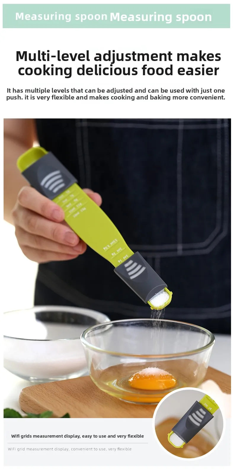 Adjustable Measuring Spoon Scale Gram-Controlled Salt Milk Powder