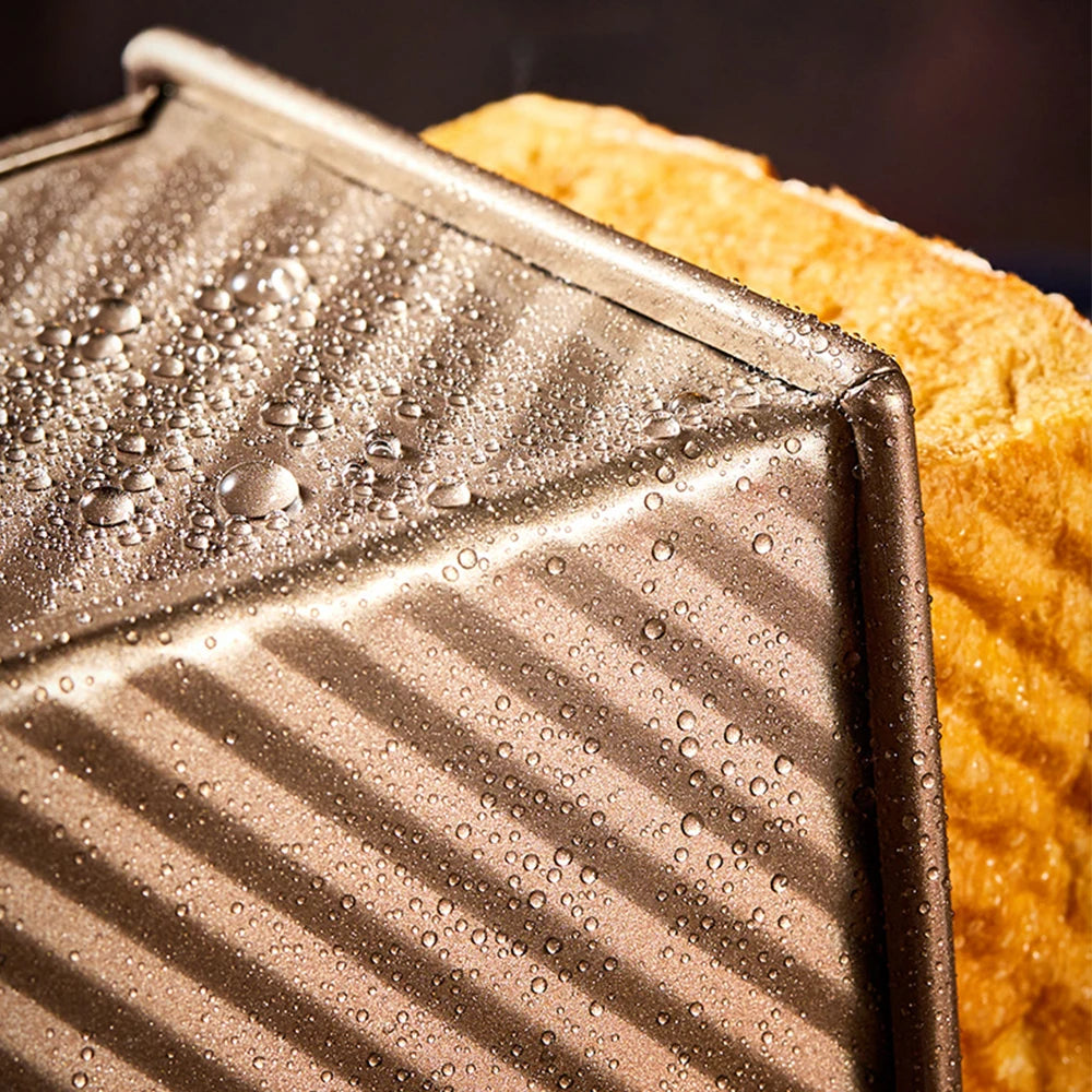 Square Baked Toast Box Loaf Pan Non-Stick Baking