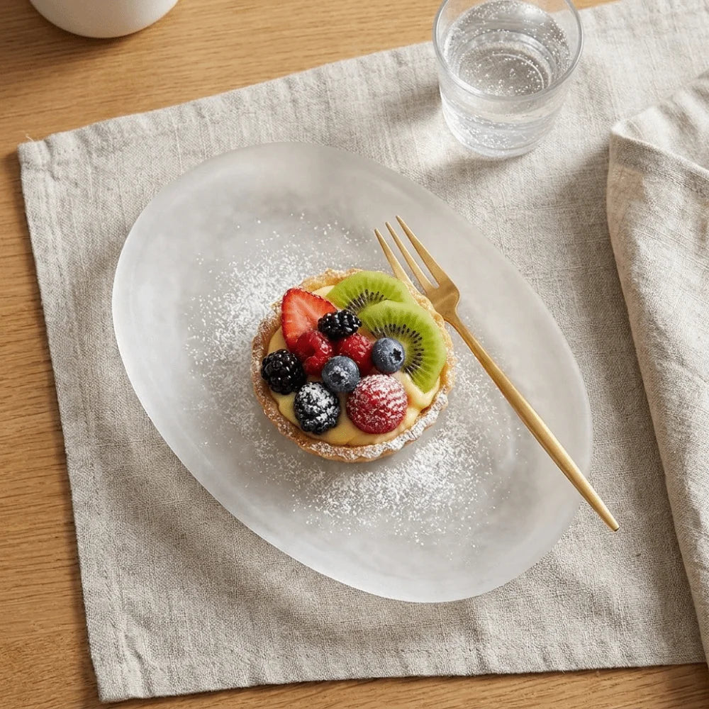 Multipurpose Oval Shape Glass Dessert Dish Heat-Resistant