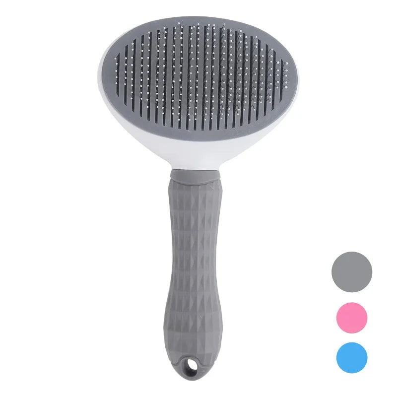 Automatic One-Click Pet Hair Removal Comb Slicker Brush
