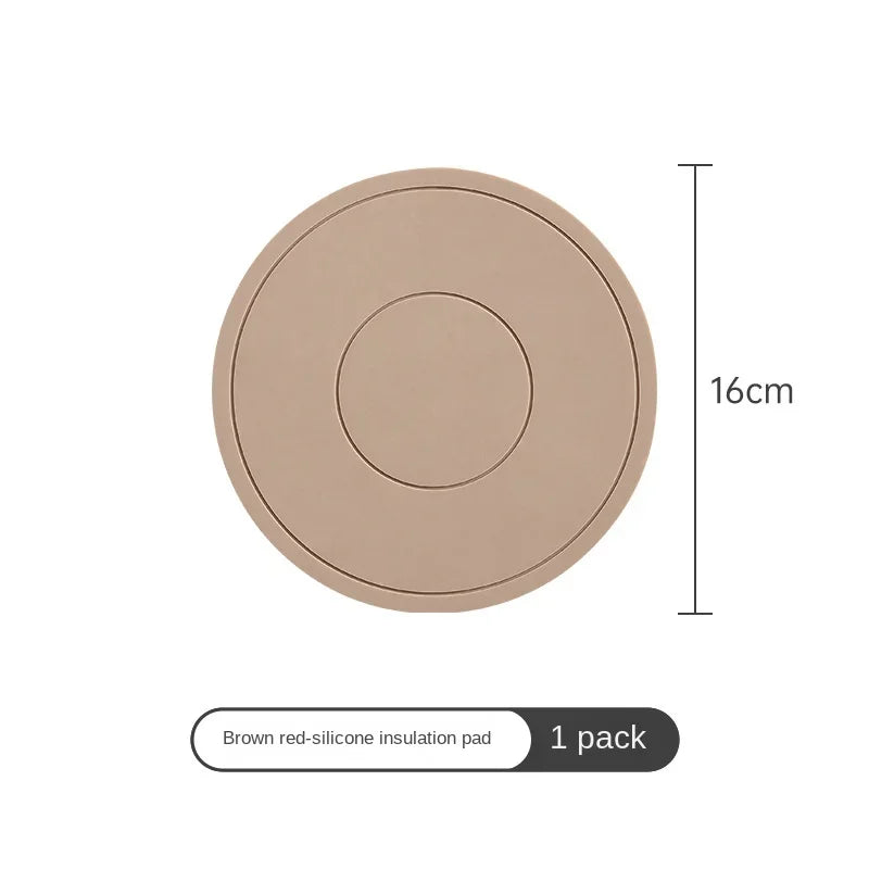 High Temperature Resistant Thickened Silicone Coaster Round