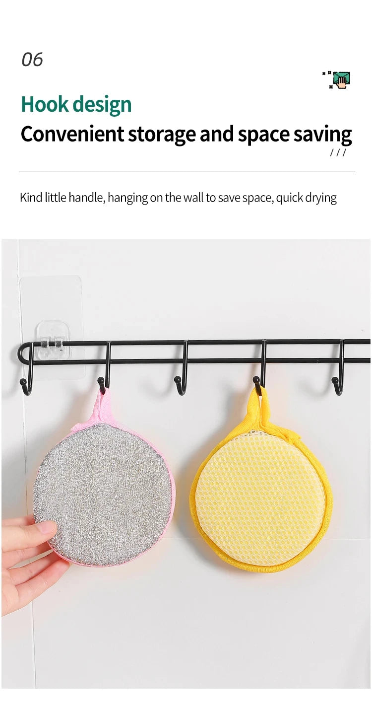 Dish Washing Sponge Dishwashing Magic Sponges Cloth Double-Sided