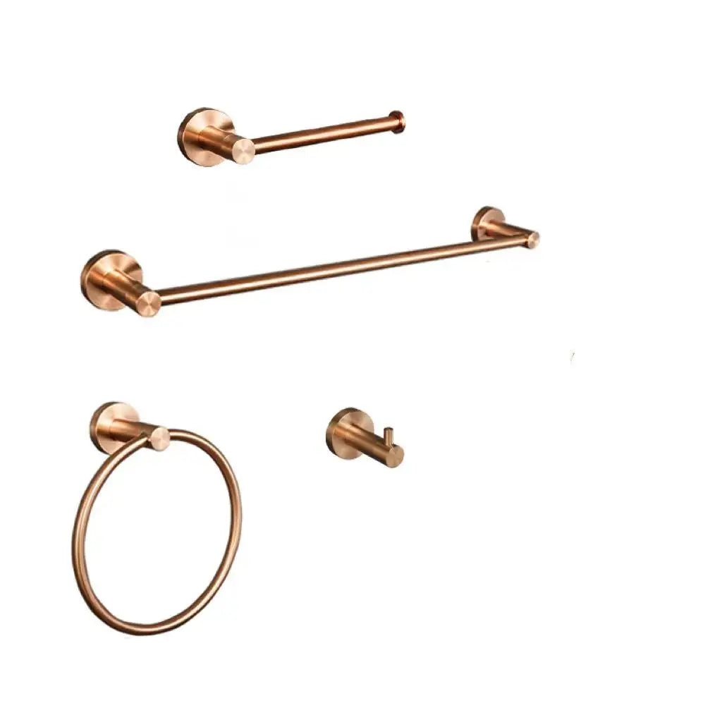 Brushed Rose Gold Bathroom Hardware Towel Ring Towel