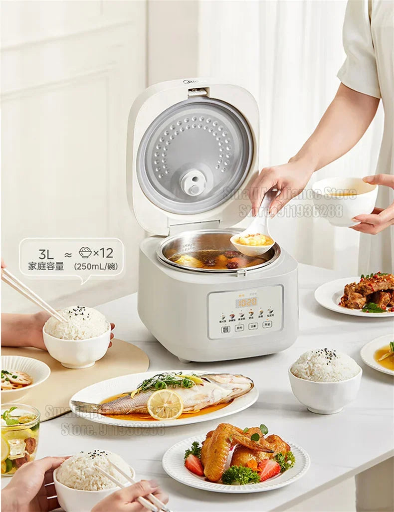 Midea Healthy Rice Cooker 3l No Coating Stainless