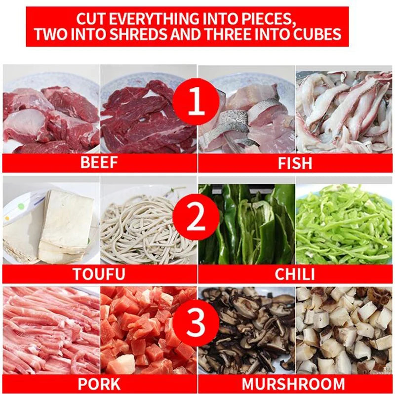 850w Fresh Meat Slicer Cube Cutter Machine Meat