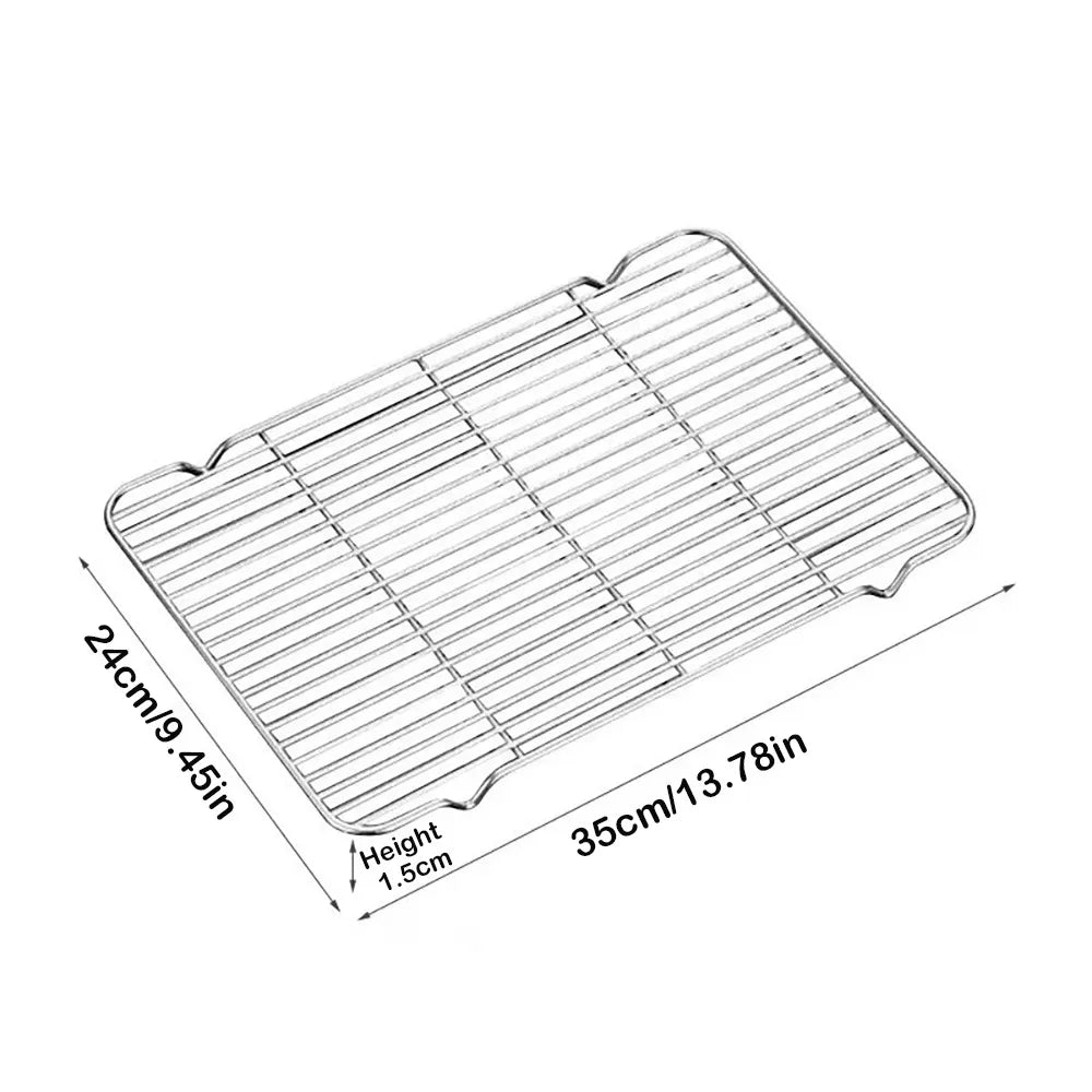 Stainless Steel Cooling Rack Non-Stick Silver Bbq Tray
