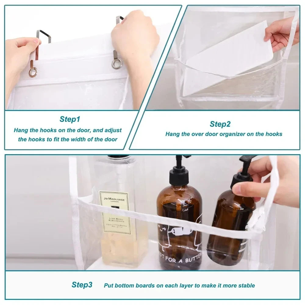 Over Door Hanging Pantry Organizer Hanging Storage Clear