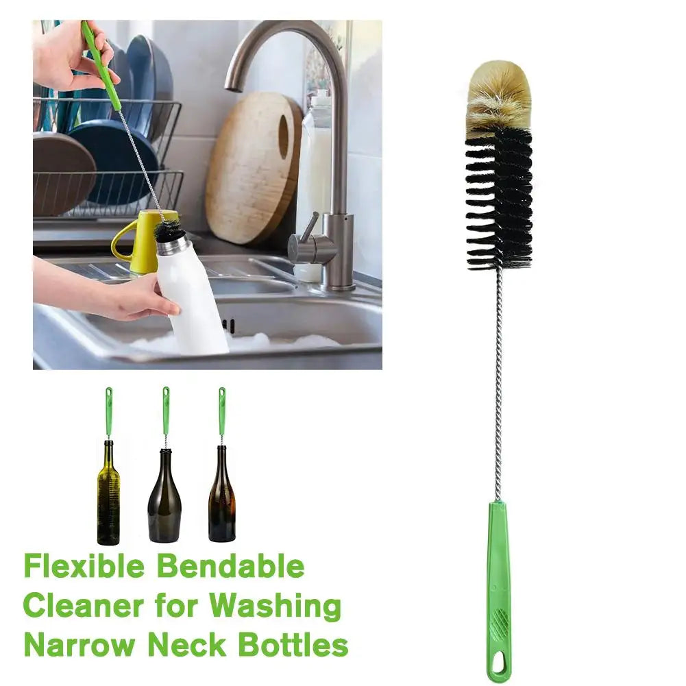 40cm Long Handle Water Bottle Brush Flexible Bendable