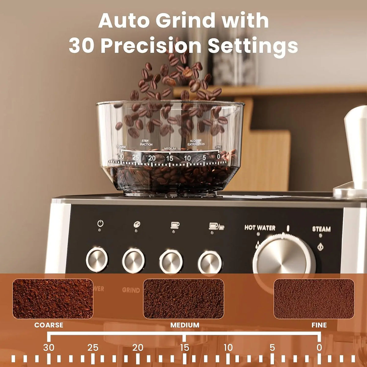 Espresso Machine 20 Bar Expresso Coffee Machines Grinder