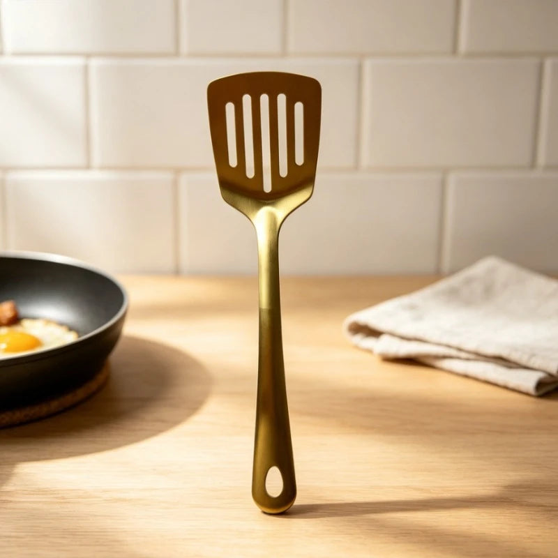 Gold Utensils Stainless Steel Cooking Cooking Spatula Slotted