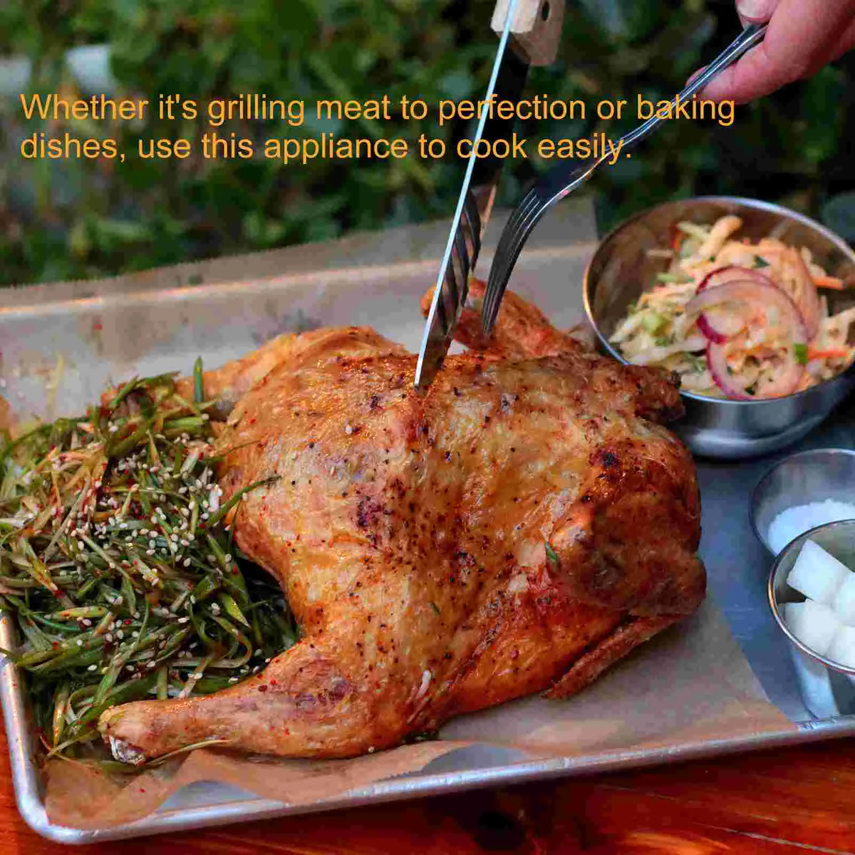 Extra Thick Stainless Steel Roasting Pan Nonstick Bbq