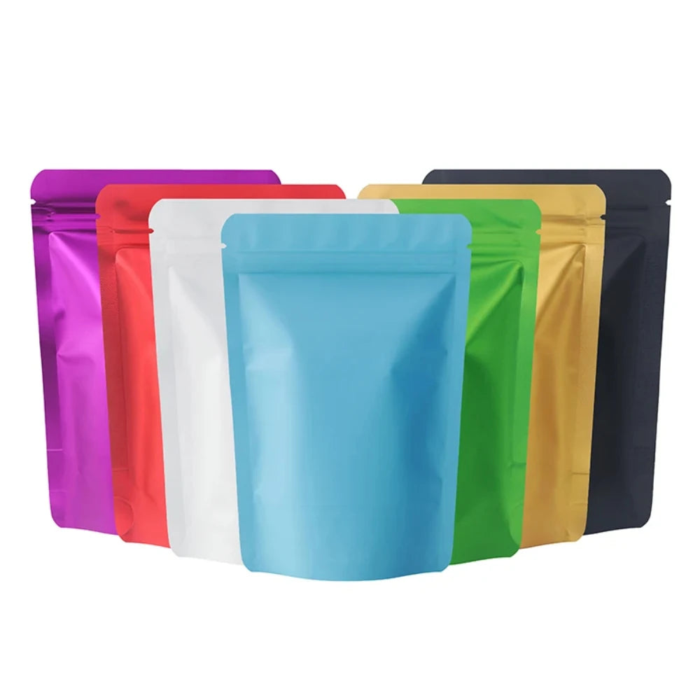 100pcs Durable Moisture Proof Zipper Seal Mylar Bags