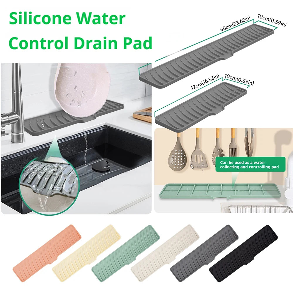 Faucet Silicone Mat Bathroom Anti-Slip Sink Drain Mat