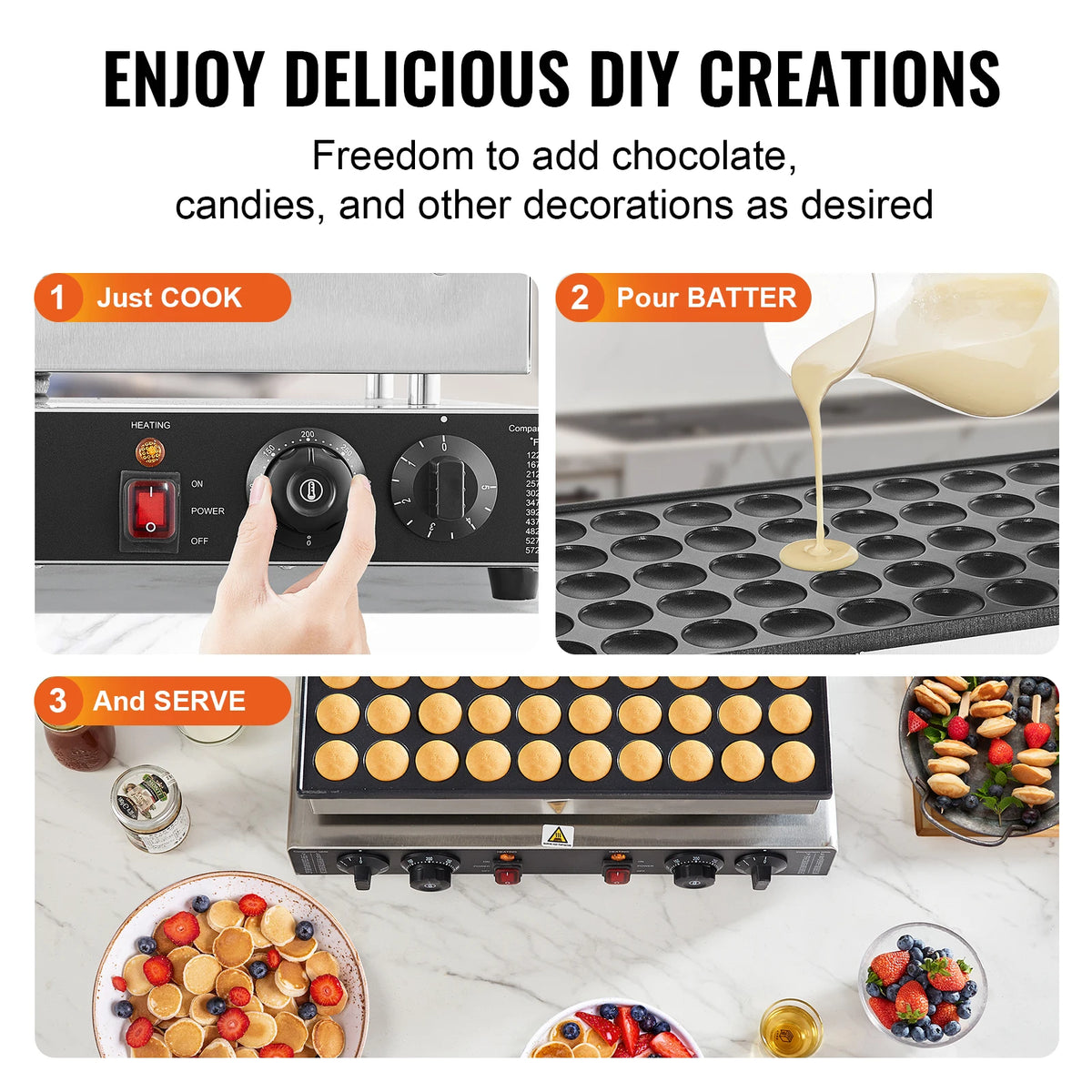 Succebuy 50pcs Mini Dutch Pancake Maker Dorayaki Baker