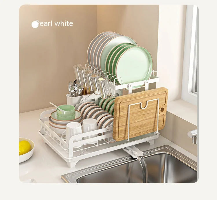 Foldable Dish Drainer Rack Drain Basket - Countertop