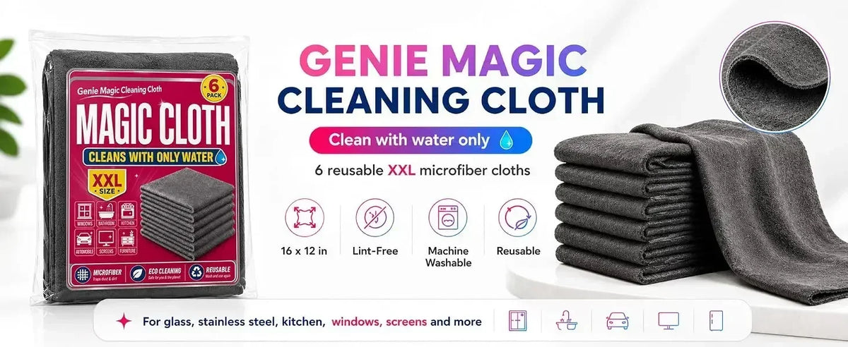 Pack Genie Magic Cleaning Cloth Microfiber Cleaning Cloths
