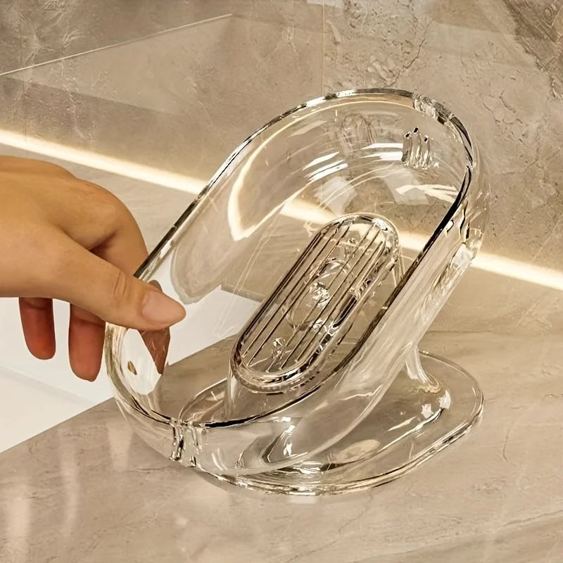 Fashionable Lightweight Soap Dish - Durable Plastic Oval