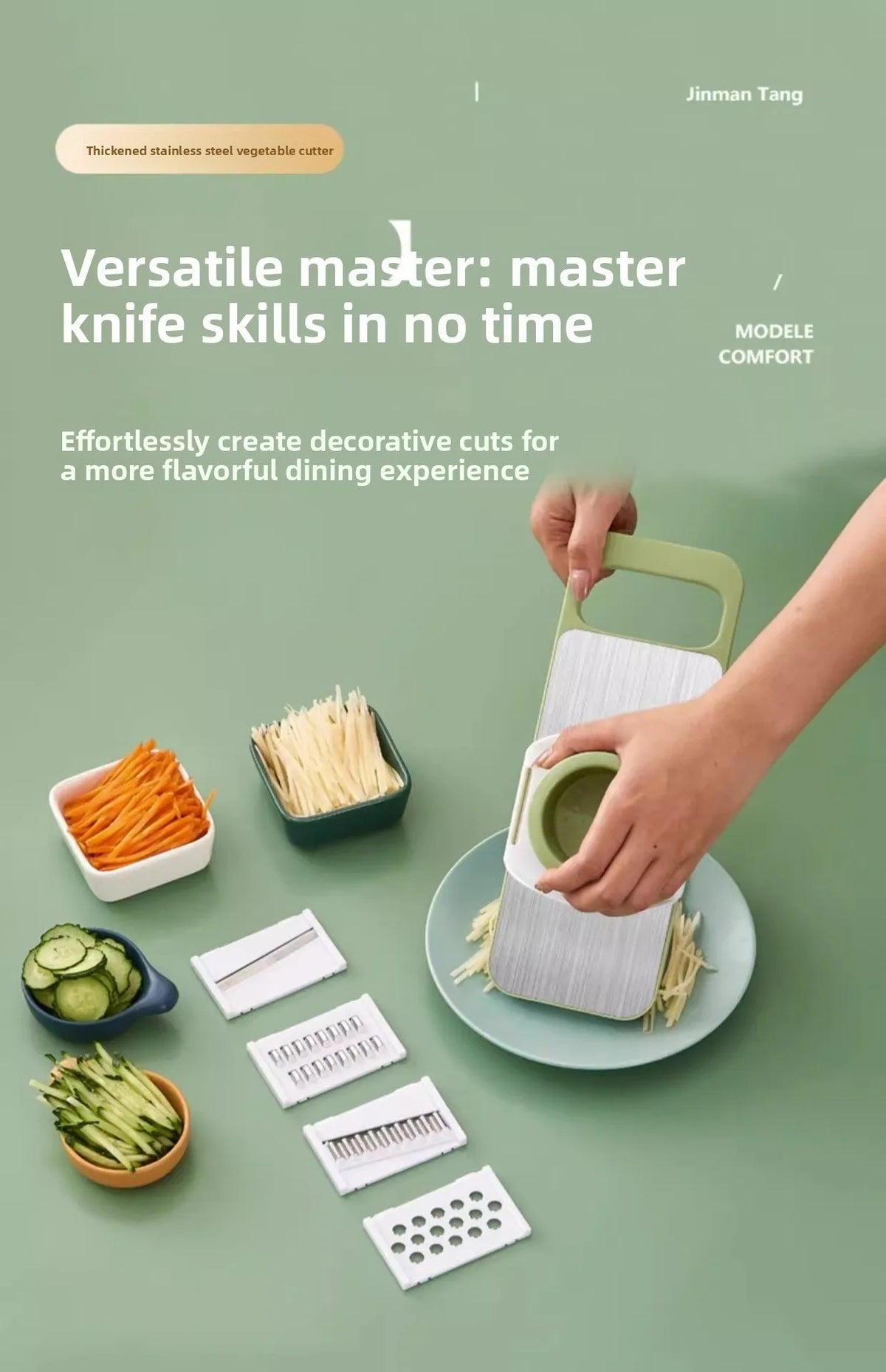 Essentials Multi-Functional Vegetable Cutter Shredder Stainless