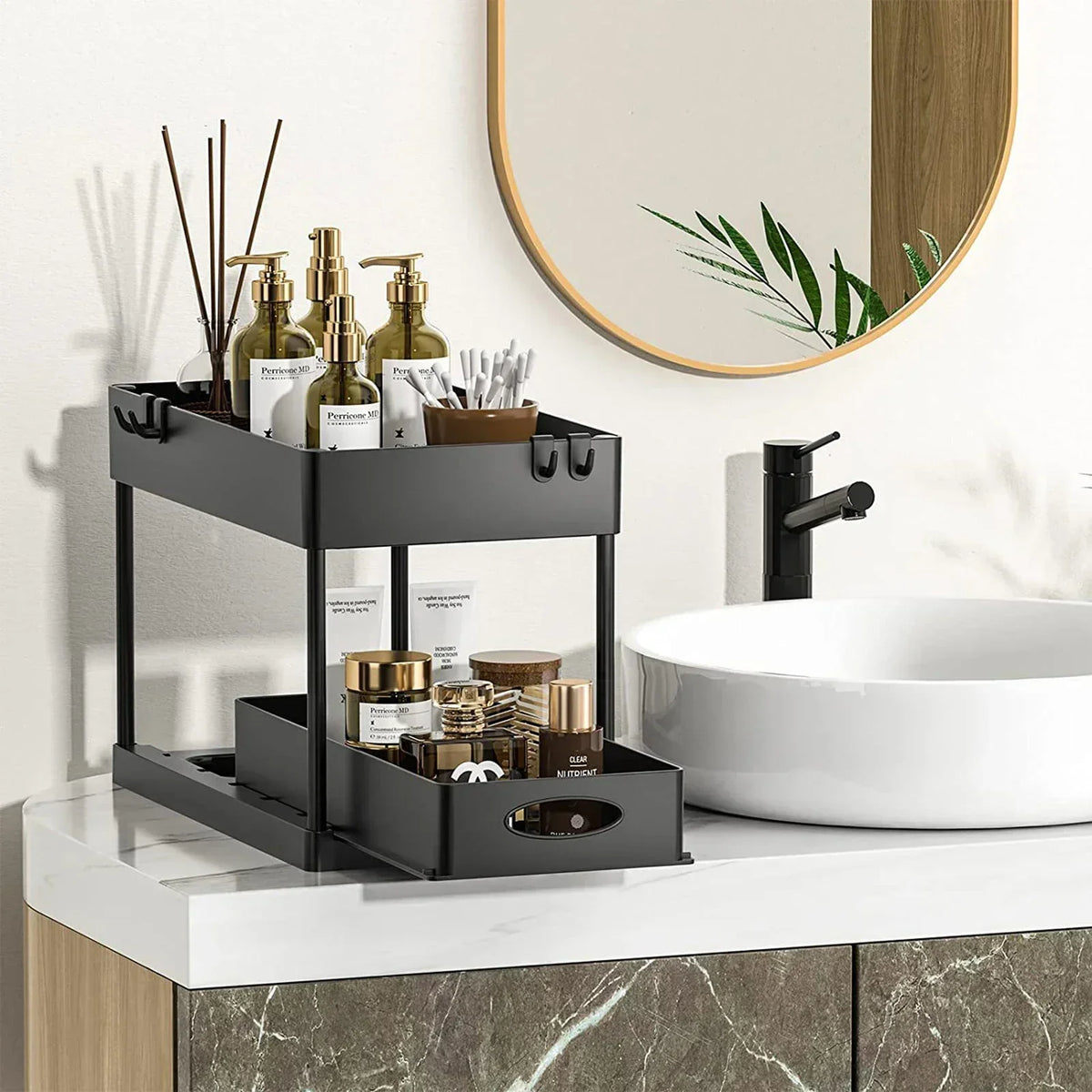 Tier Under Sink Organizer Sliding Cabinet Basket Organizer