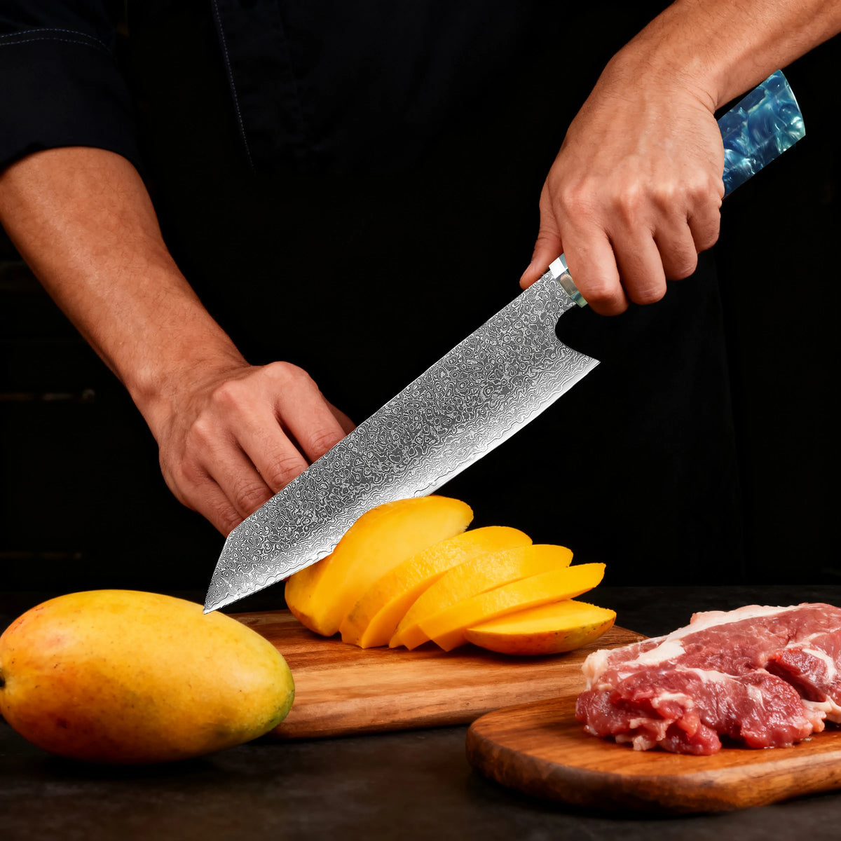 67 Layer Damascus Steel Kiritsuke Knife Meat Chef