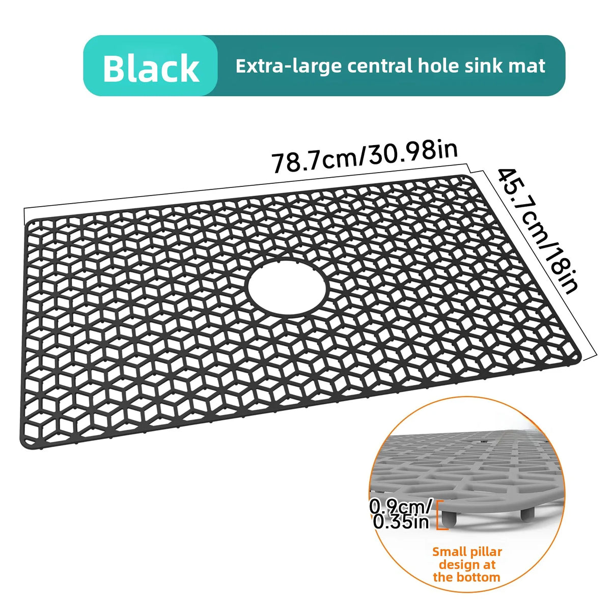 Sink Silicone Mat Anti-Scratch Honeycomb Pad Dishwashing Basin