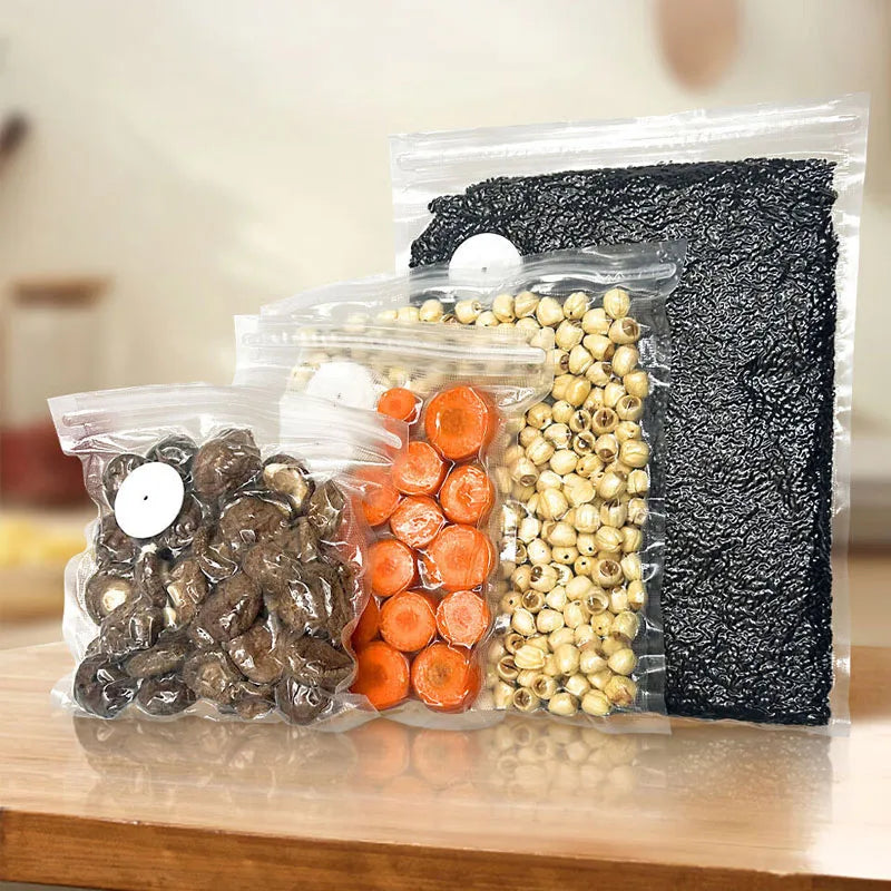 Upgraded Version Vacuum Food Storage Bag Zipper Bag