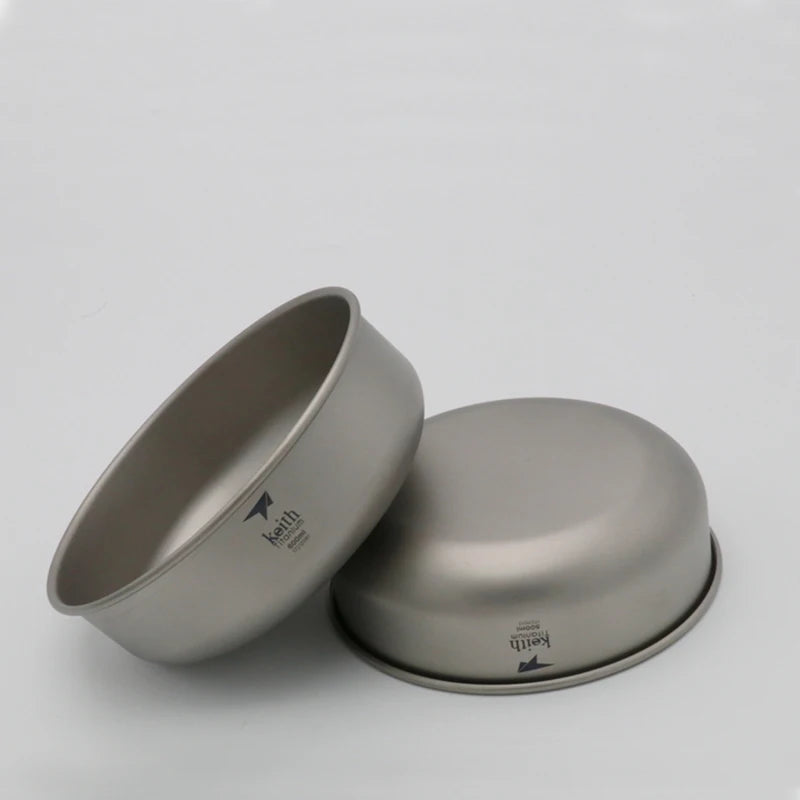 Keith Camping Tableware Titanium Bowls Pan Fruit Vegetable