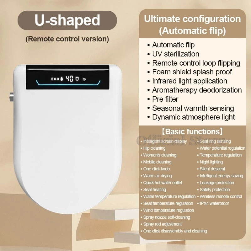 Automatic Intelligent Toilet Seat Cover Cleaning Drying Functions