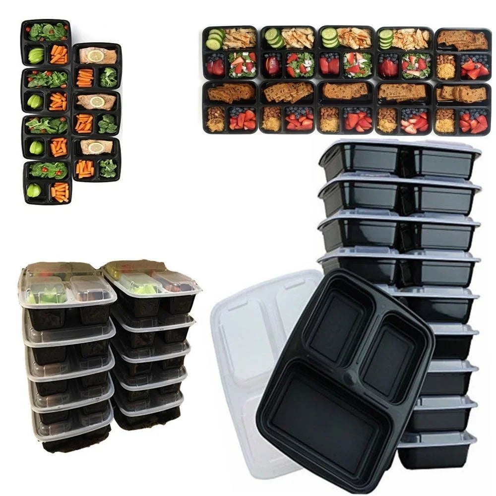 12 Pack Meal Prep Containers Compartment Food Storage