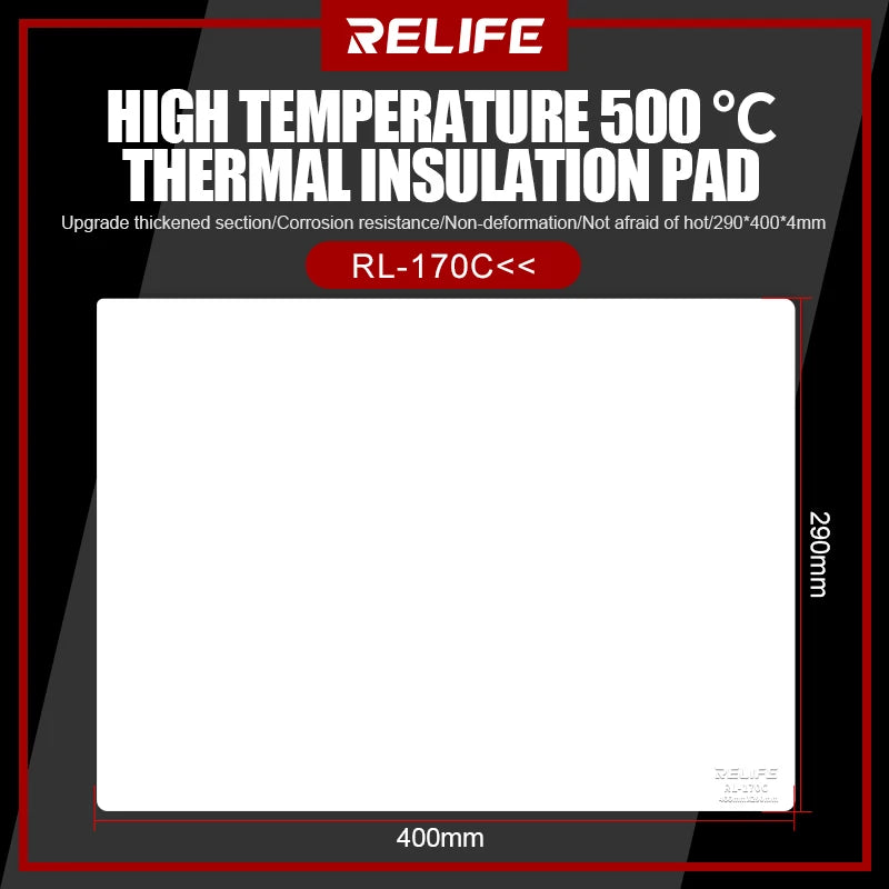Relife Rl-170a 500 High Temperature Thermal Insulation Pad