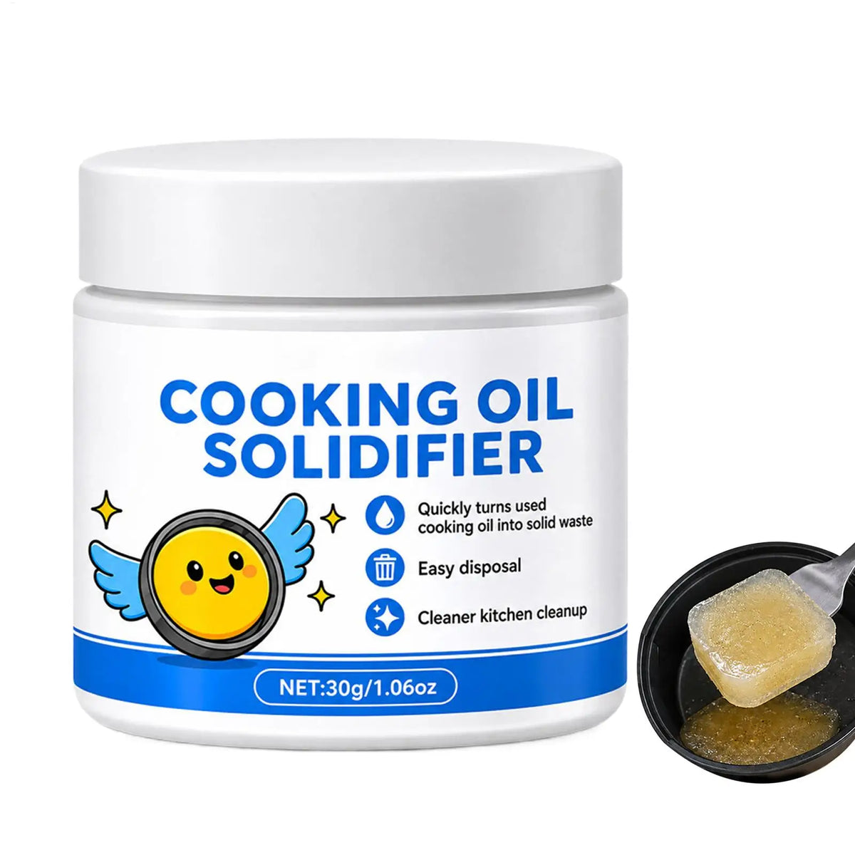 30ml Natural Oil Solidifier Powder Grease Cleaner Disposal