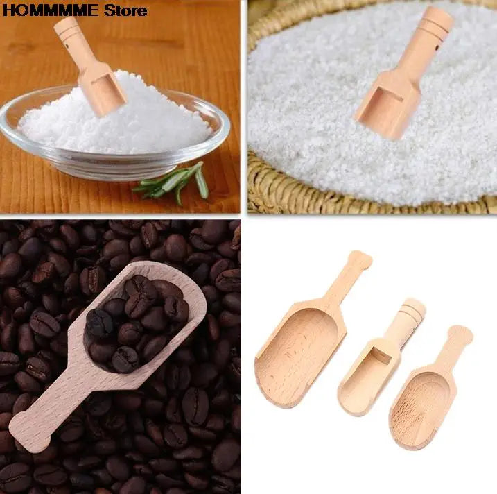 1pc Mini Wooden Scoops Bath Salt Spoon Candy