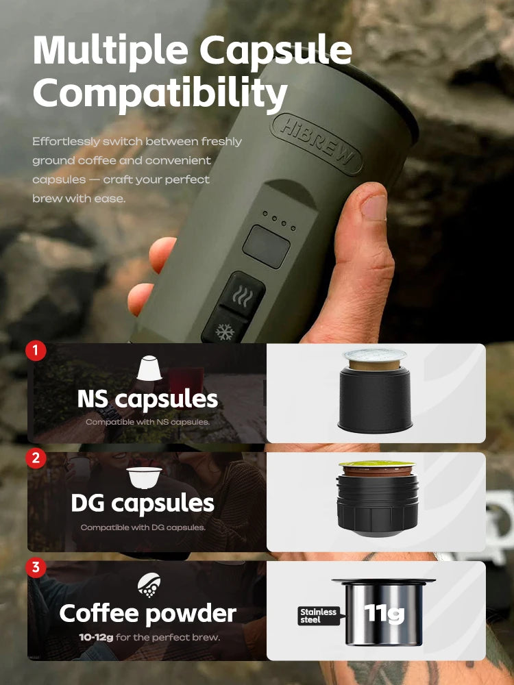 Hibrew H4c Espresso Coffee Machine 3in1 Travel Coffee